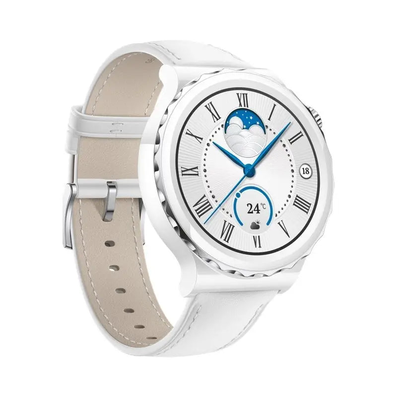 HUAWEI WATCH GT 3 Pro Ceramic, 43mm-Size: 43mm-Color: White Ceramic--Ennap.com