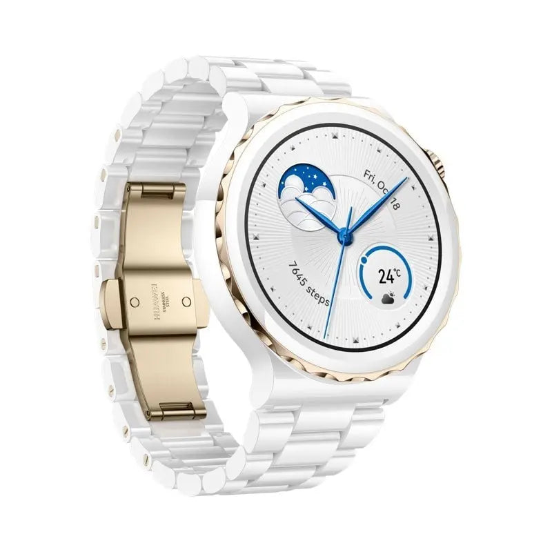 HUAWEI WATCH GT 3 Pro Ceramic, 43mm-Size: 43mm-Color: White Ceramic--Ennap.com
