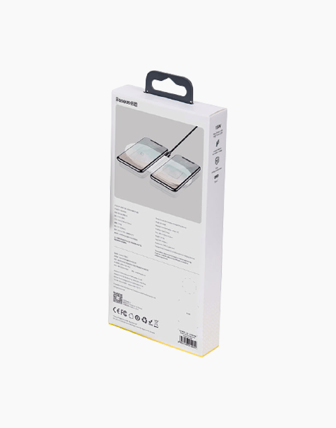 Baseus Simple Wireless Charger 2in1 Pro Edition For Phones+AirPods-Color: White---Ennap.com