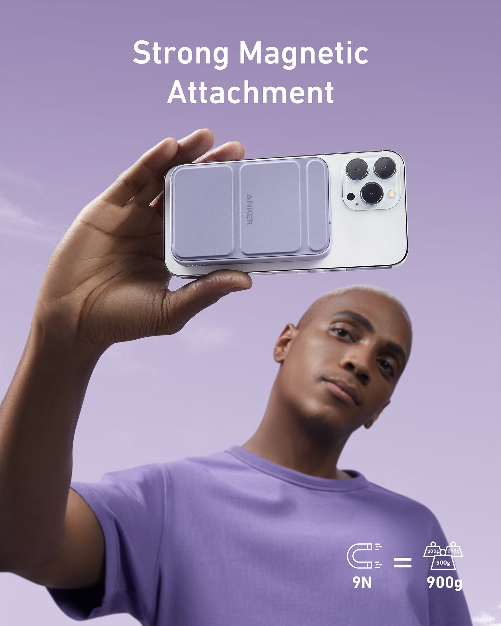 Anker 622 Magnetic Battery (MagGo)-Color: Lilac Purple---Ennap.com