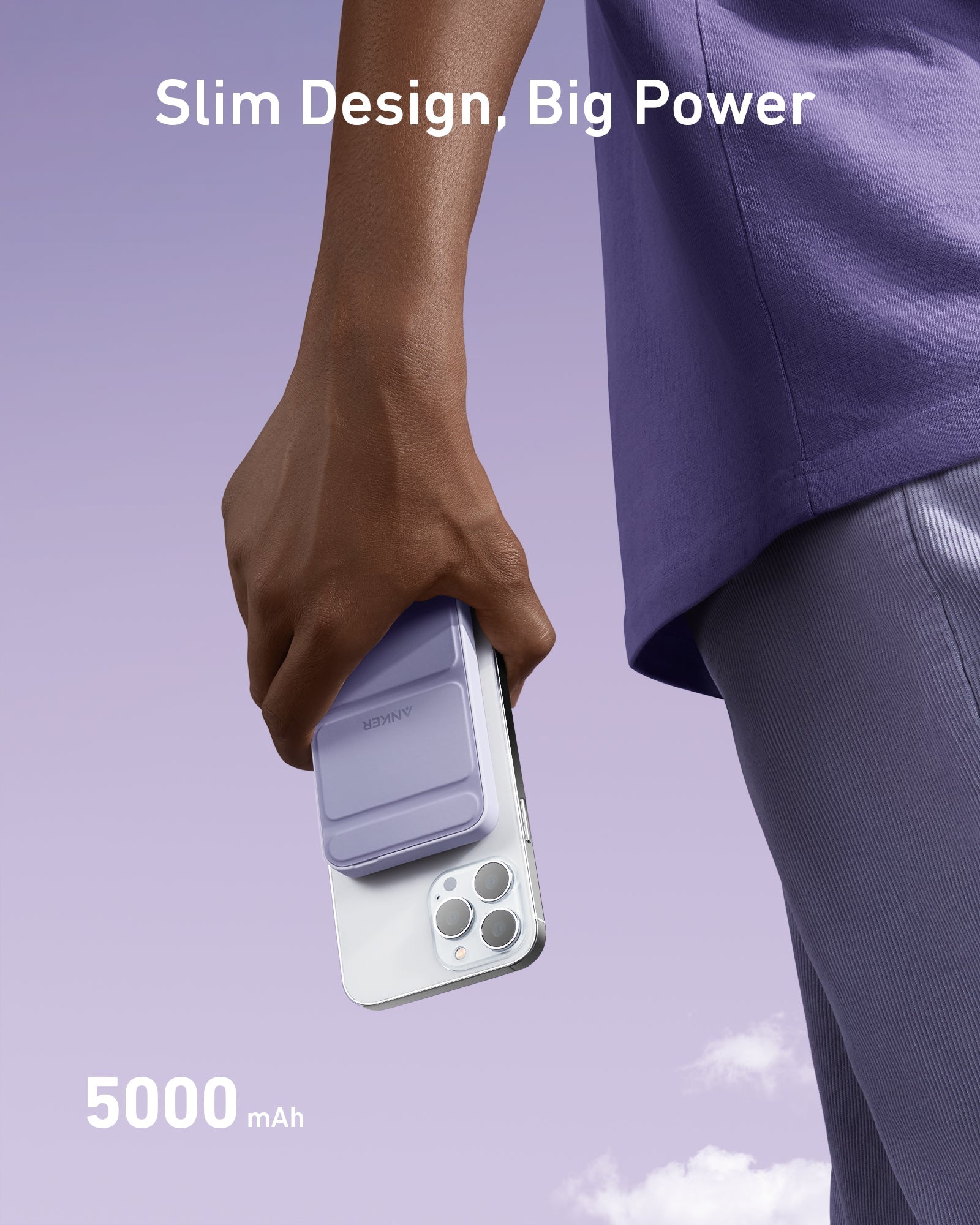 Anker 622 Magnetic Battery (MagGo)-Color: Lilac Purple---Ennap.com