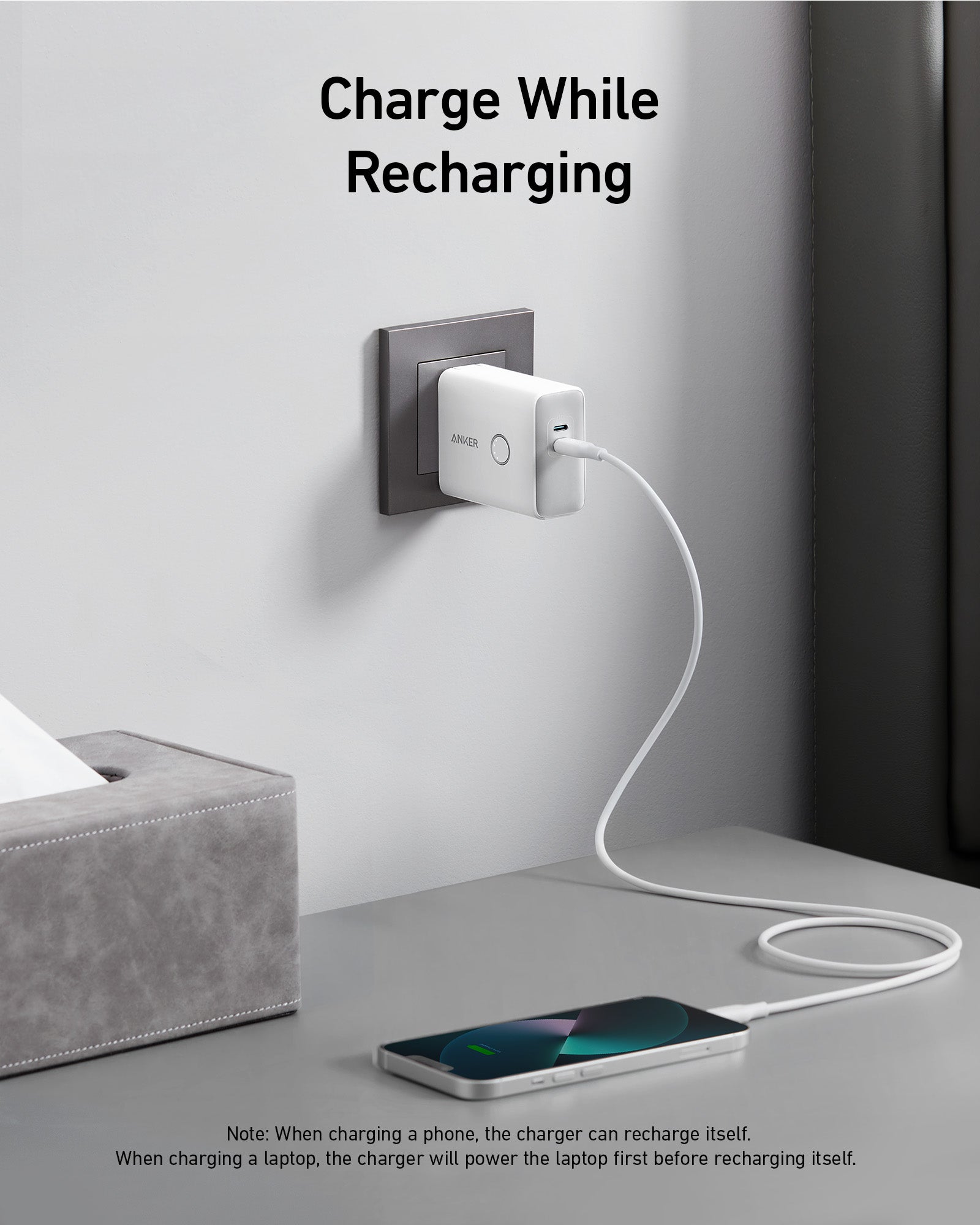 Anker 521 Power Bank (PowerCore Fusion, 45W)-Color: Natural Green---Ennap.com