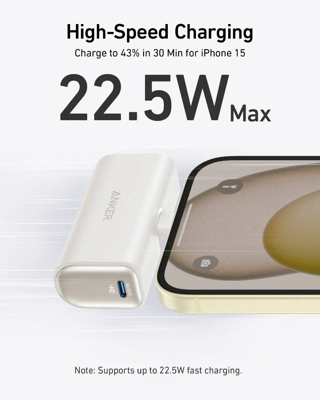 Anker Nano Power Bank (22.5W, Built-In USB-C Connector)-Color: Black Stone---Ennap.com