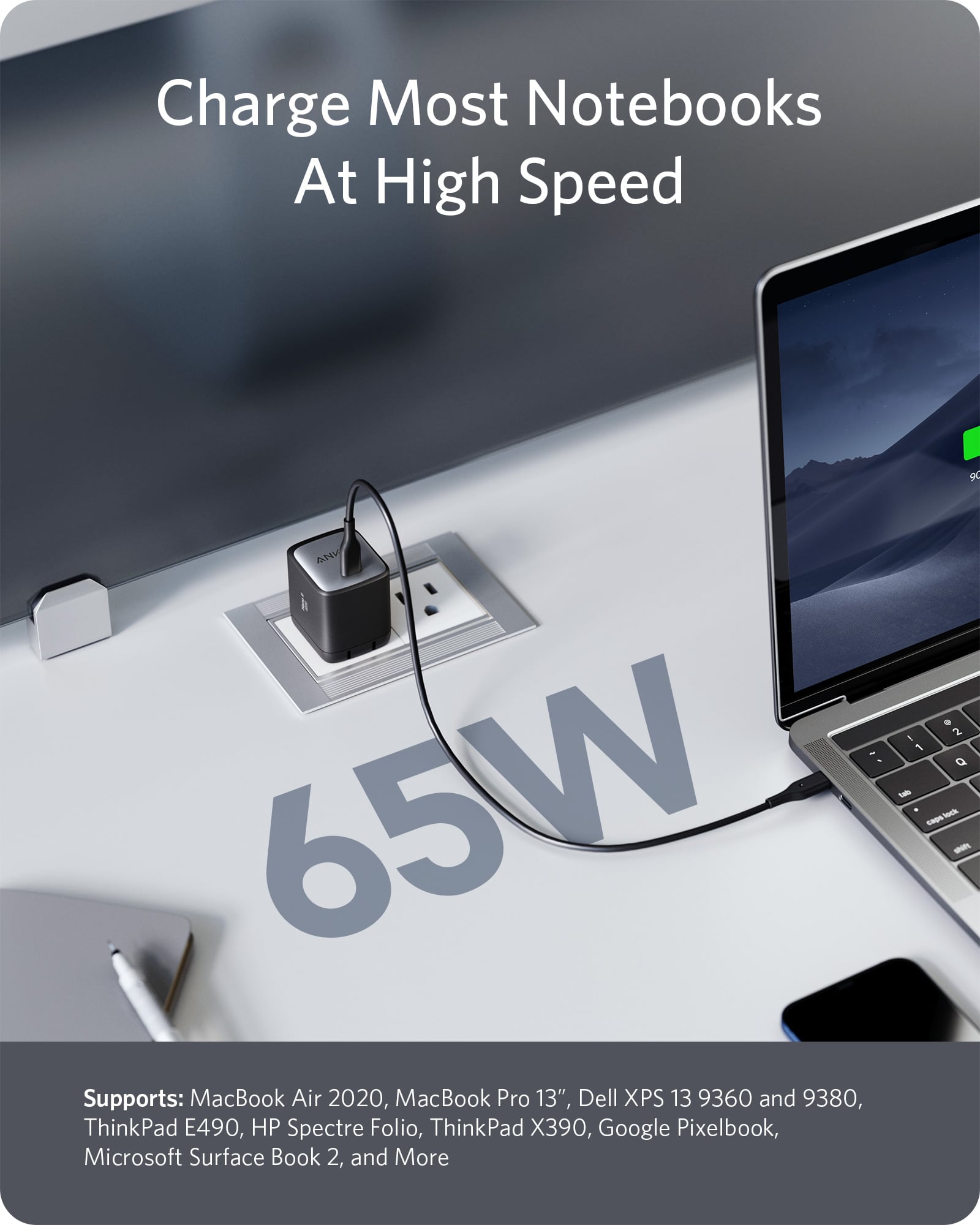 Anker 715 Charger (Nano II 65W) USB-C - Anker 715 Charger (Nano II 65W) USB-C - Default Title Ennap.com