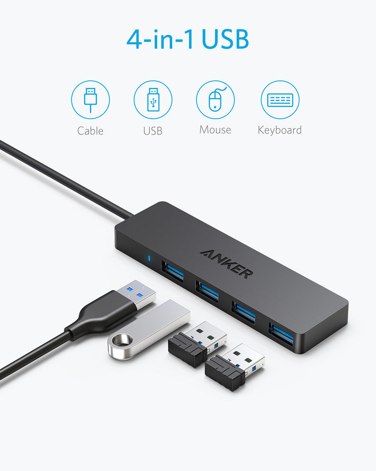 Anker Ultra Slim 4-Port USB 3.0 Data Hub