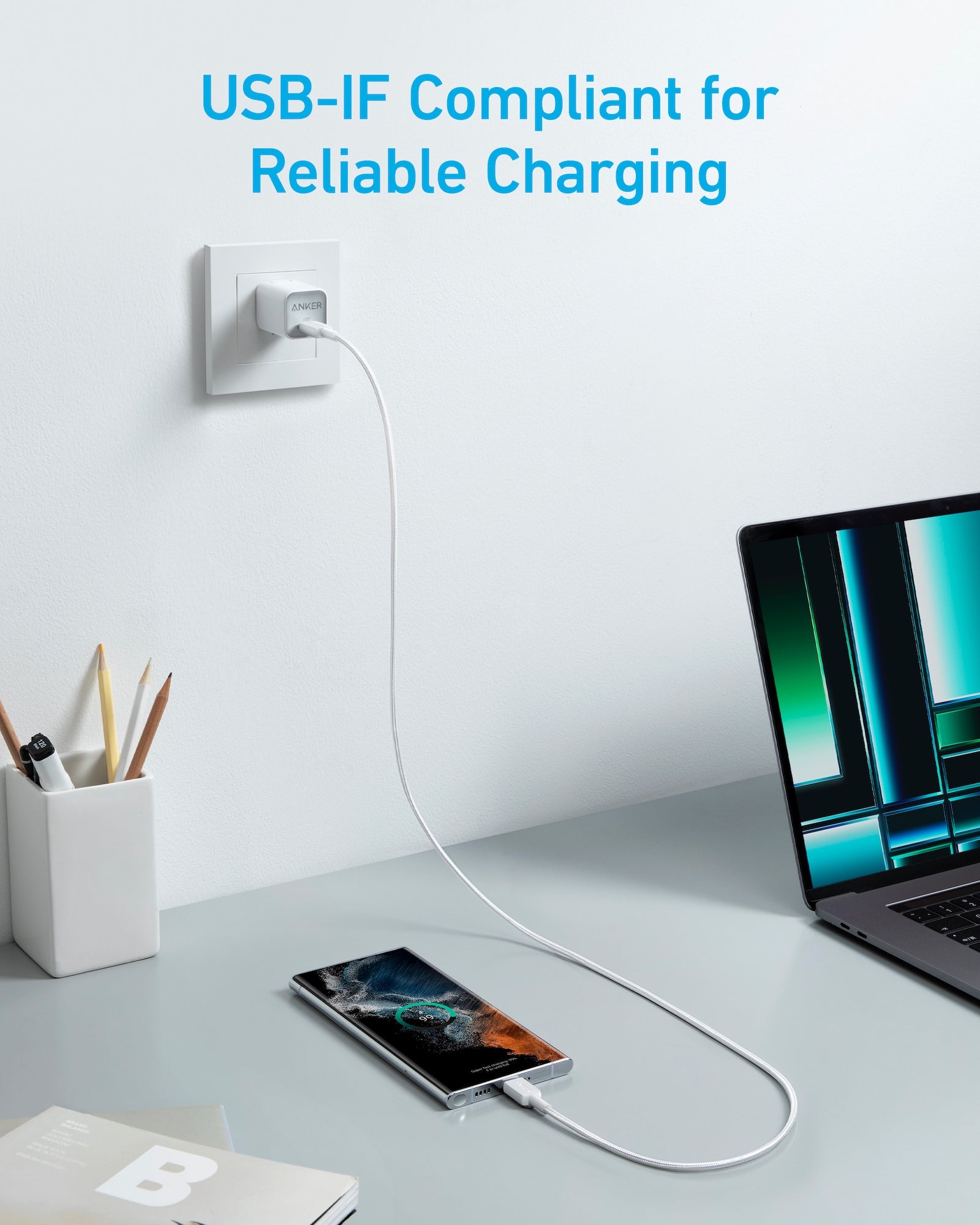 Anker 322 USB-C to USB-C 60W Cable - Anker 322 USB-C to USB-C 60W Cable - Black / 0.9m Ennap.com