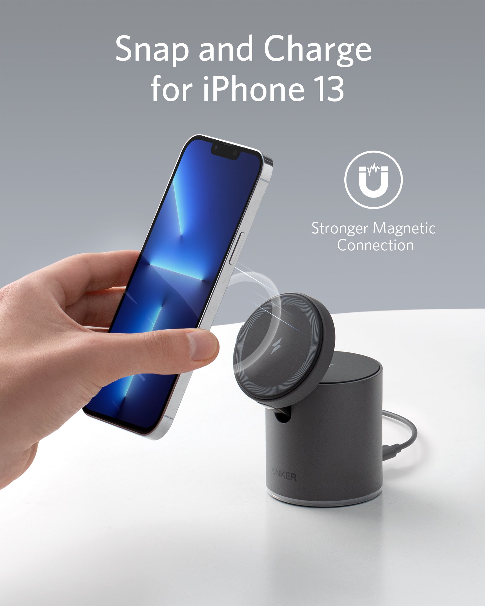 Anker 623 Magnetic Wireless Charger (MagGo) - Anker 623 Magnetic Wireless Charger (MagGo) - Black Ennap.com