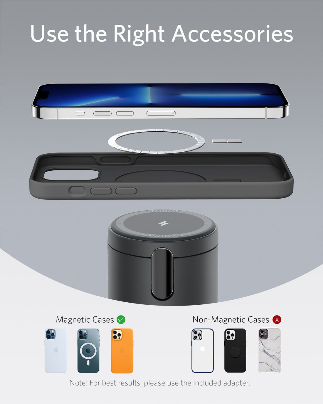 Anker 623 Magnetic Wireless Charger (MagGo) - Anker 623 Magnetic Wireless Charger (MagGo) - Black Ennap.com