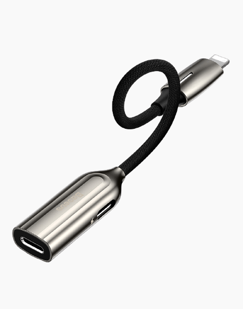 Baseus 2-in-1 L55 iPhone Lighting Male to Dual iPhone Female Adapter