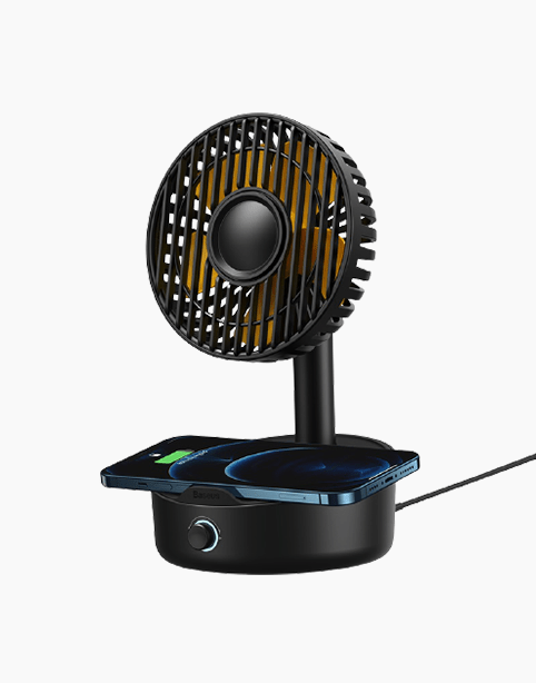 Baseus Hermit Desktop Wireless Charger + Oscillating fan With Five Blades - Baseus Hermit Desktop Wireless Charger + Oscillating fan With Five Blades - Default Title Ennap.com