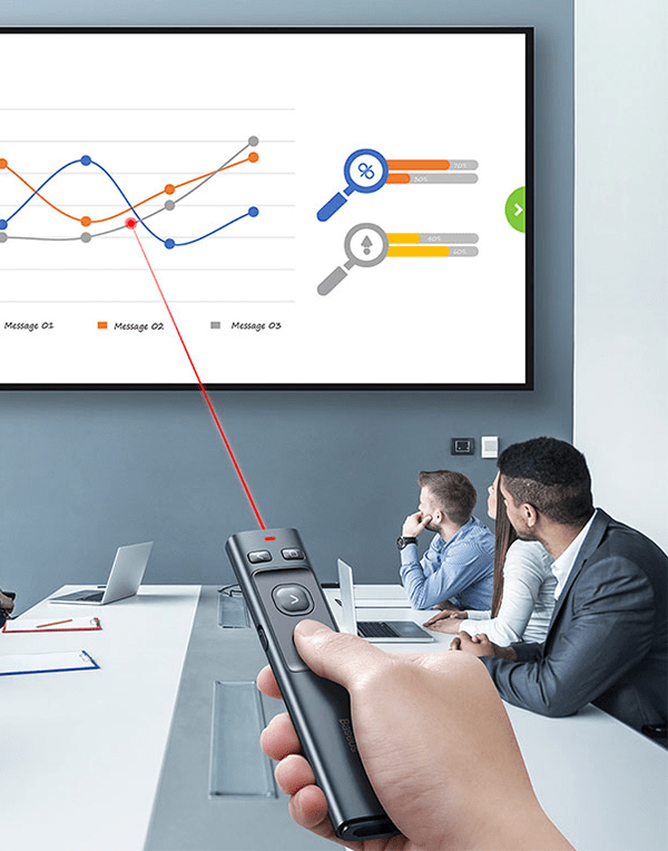 Baseus Orange Dot Wireless Presenter (Red Laser)