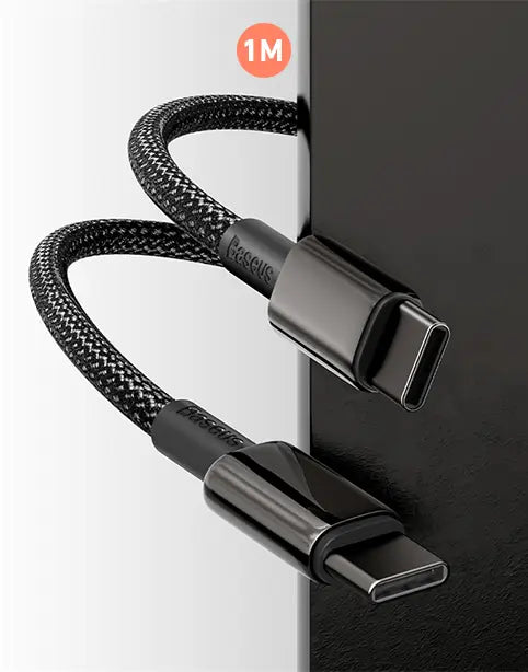 Baseus Tungsten Gold PD 100W Fast Charging Data Cable Type-C to Type-C-Length: 1M---Ennap.com