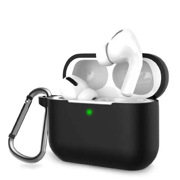 COTEetCI Protective Case For Apple AirPods Pro & AirPods Pro 2 integrated Silicon Case With Hook-Color: Black---Ennap.com