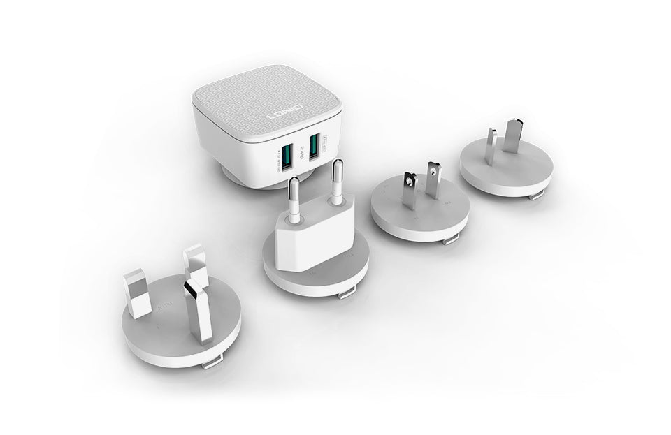 Ldnio DL-AC66 - 2.4A Auto-ID Travel Charger With Macro Cable
