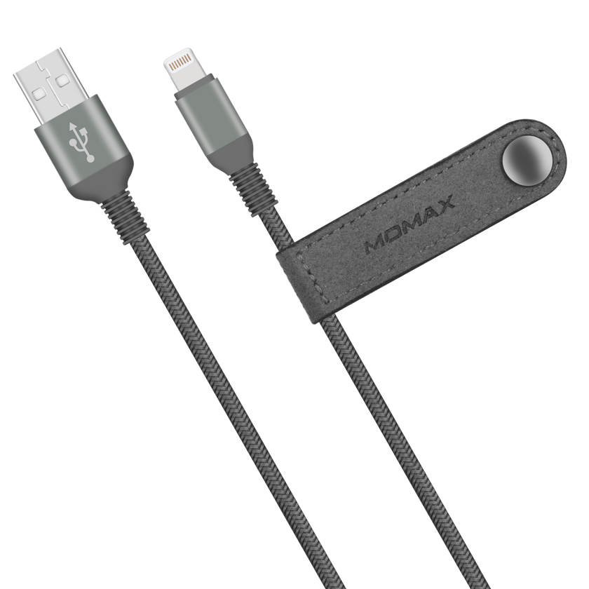 Momax Elite Link Triple-Braided Nylon 2.4A MFi Lightning Cable 1.2m - Momax Elite Link Triple-Braided Nylon 2.4A MFi Lightning Cable 1.2m - Black Ennap.com
