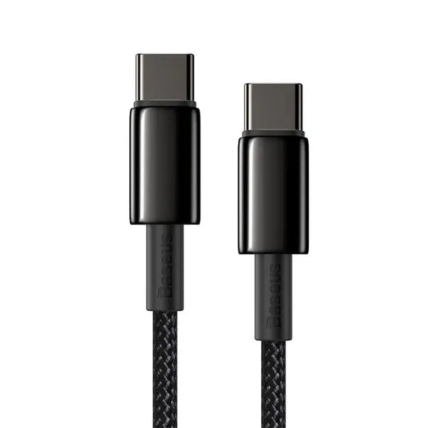 Baseus Tungsten Gold PD 100W Fast Charging Data Cable Type-C to Type-C-Length: 1M---Ennap.com