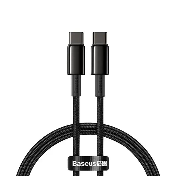 Baseus Tungsten Gold PD 100W Fast Charging Data Cable Type-C to Type-C-Length: 2M---Ennap.com