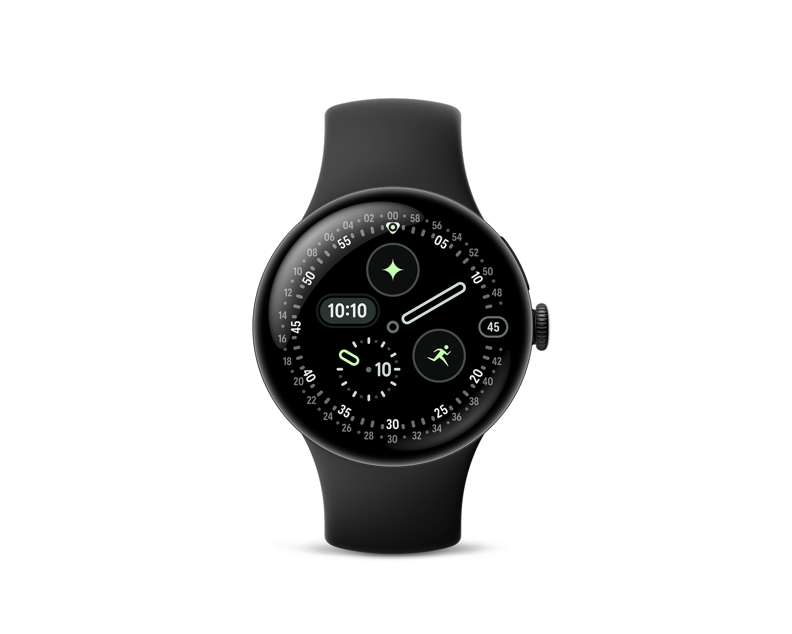 Google Pixel Watch 4-Size: 41mm-Color: Polished Silver Aluminum case / Iris Active Band-Connectivity: Bluetooth / Wi-Fi-Ennap.com