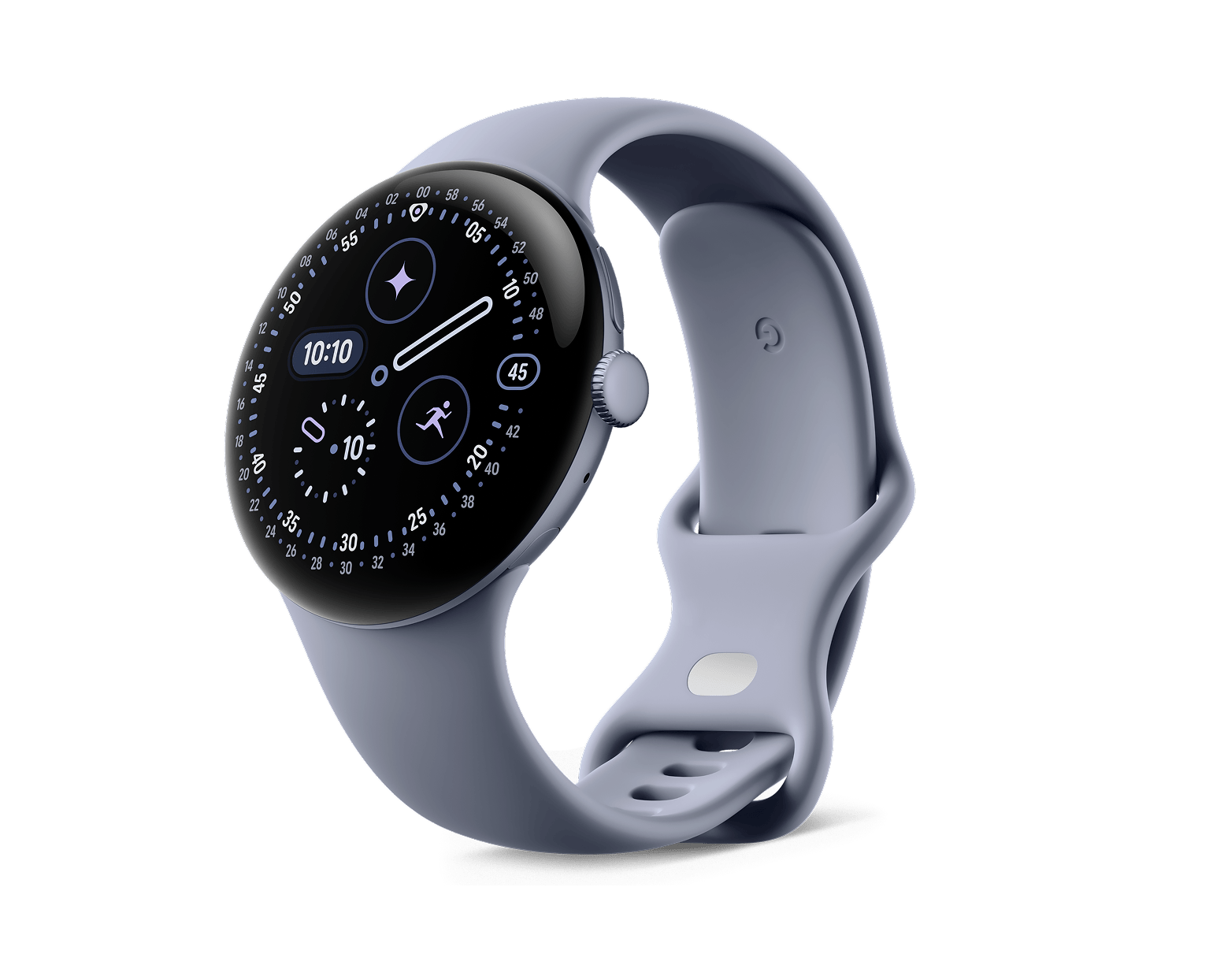 Google Pixel Watch 4-Size: 45mm-Color: Satin Moonstone Aluminum case / Moonstone Active Band-Connectivity: Bluetooth / Wi-Fi-Ennap.com
