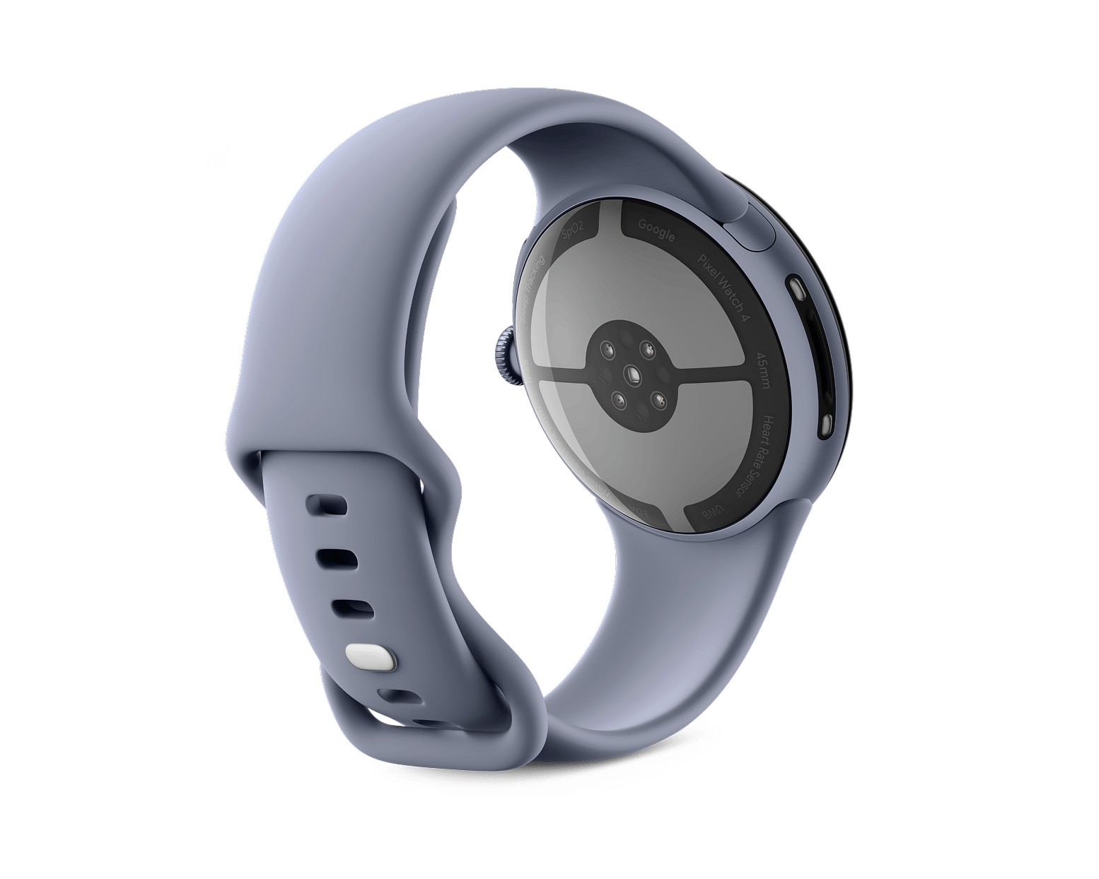 Google Pixel Watch 4-Size: 41mm-Color: Polished Silver Aluminum case / Iris Active Band-Connectivity: Bluetooth / Wi-Fi-Ennap.com