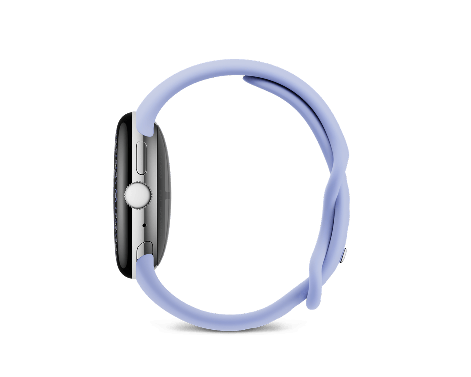 Google Pixel Watch 4-Size: 41mm-Color: Polished Silver Aluminum case / Iris Active Band-Connectivity: Bluetooth / Wi-Fi-Ennap.com