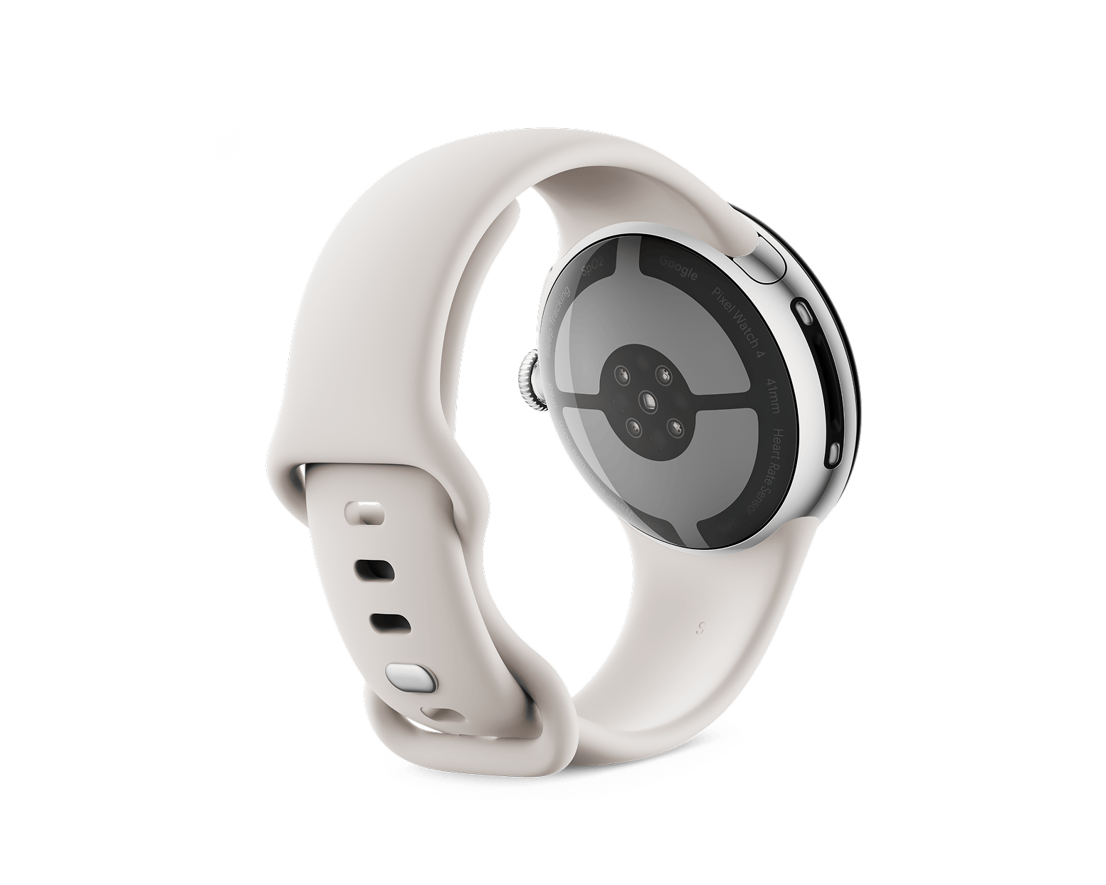 Google Pixel Watch 4-Size: 41mm-Color: Polished Silver Aluminum case / Iris Active Band-Connectivity: Bluetooth / Wi-Fi-Ennap.com