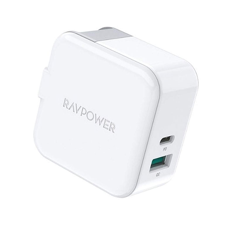 RAVPower RP-PC110 PowerPort Dual 18W Wall Charger - RAVPower RP-PC110 PowerPort Dual 18W Wall Charger - White Ennap.com