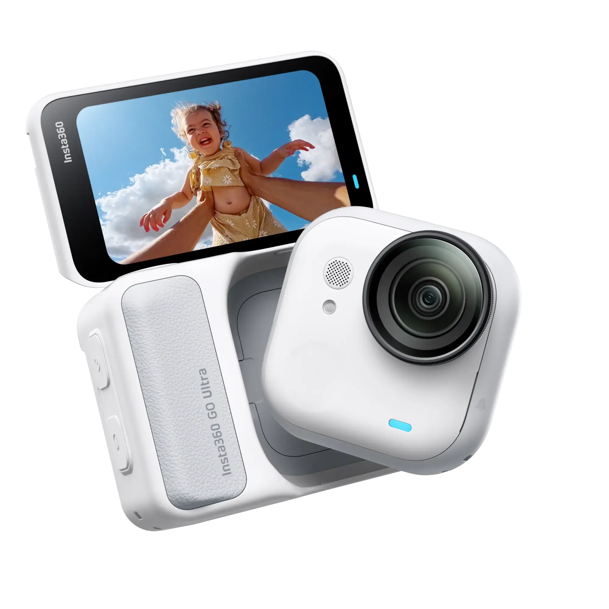Insta360 GO Ultra Standalone Camera white 5nm AI chip,