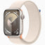 Apple Watch Series 9 Aluminum Case with Textile Sport Loop Band - Apple Watch Series 9 Aluminum Case with Textile Sport Loop Band - Starlight / 41mm / GPS Ennap.com