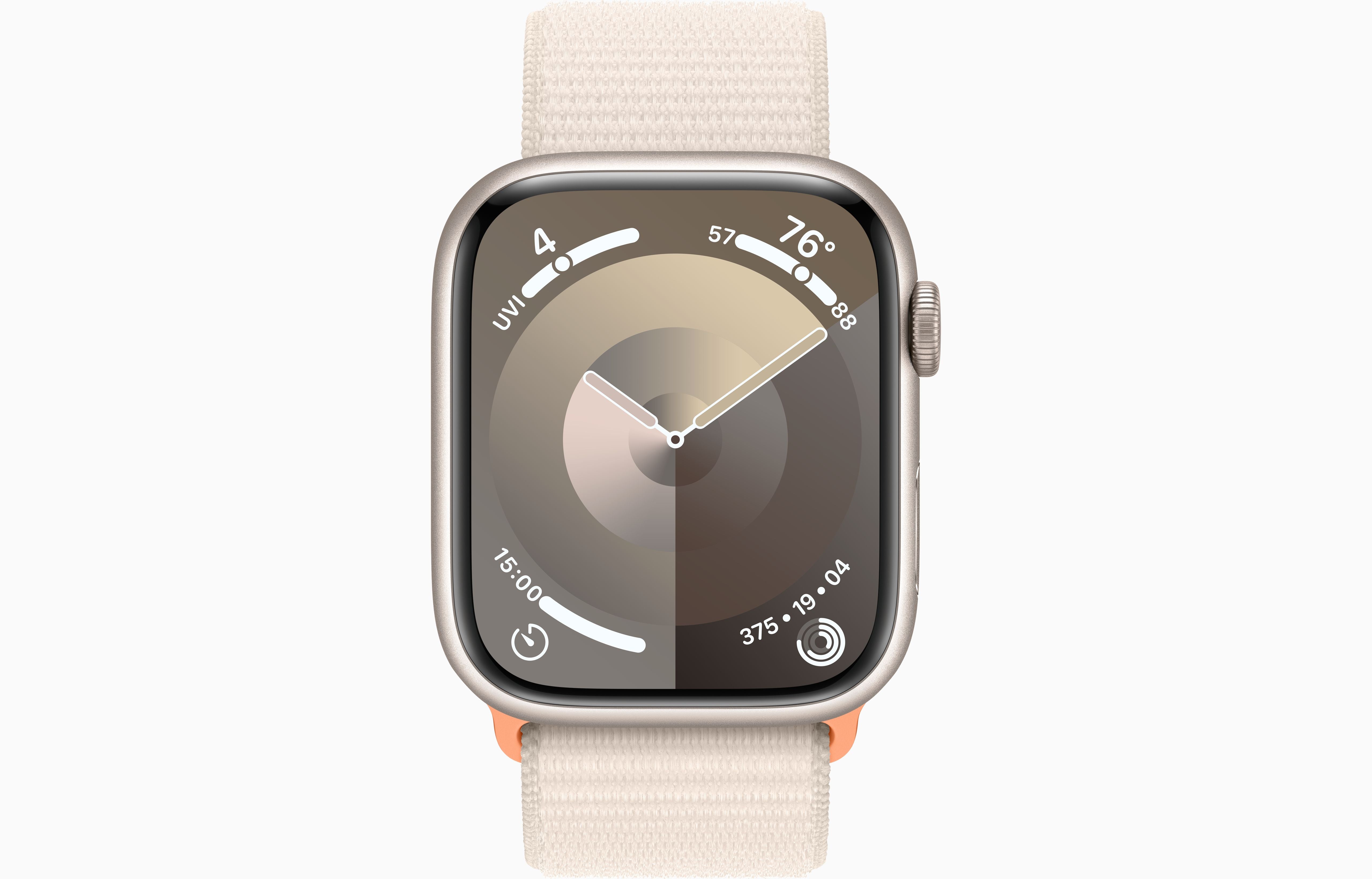 Apple Watch Series 9 Aluminum Case with Textile Sport Loop Band-Color: Winter Blue-Size: 41mm-Connectivity: GPS-Ennap.com