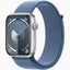 Apple Watch Series 9 Aluminum Case with Textile Sport Loop Band - Apple Watch Series 9 Aluminum Case with Textile Sport Loop Band - Winter Blue / 41mm / GPS Ennap.com