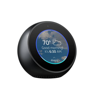 Amazon Speaker Echo Spot With Screen 2.5" Screen Voice-Control-Enabled Bluetooth and Wi-Fi Built-In
