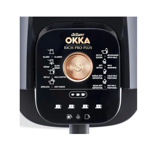 Okka Arzum Rich Spin Pro Plus OK0038-0400, Turkish Coffee Machine, 2-Pin Plug - Copper 