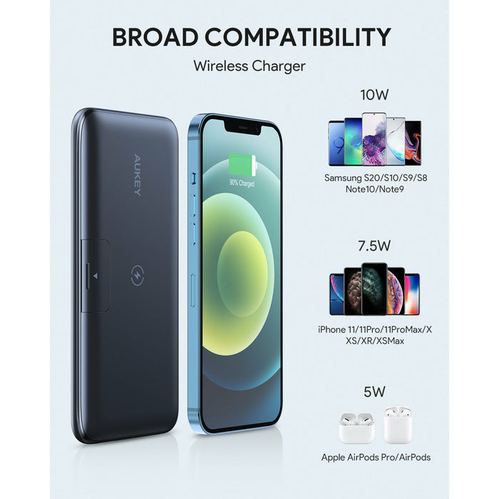AUKEY PB-WL02 Basic Pro 10000mAh wireless Charging Power Bank----Ennap.com