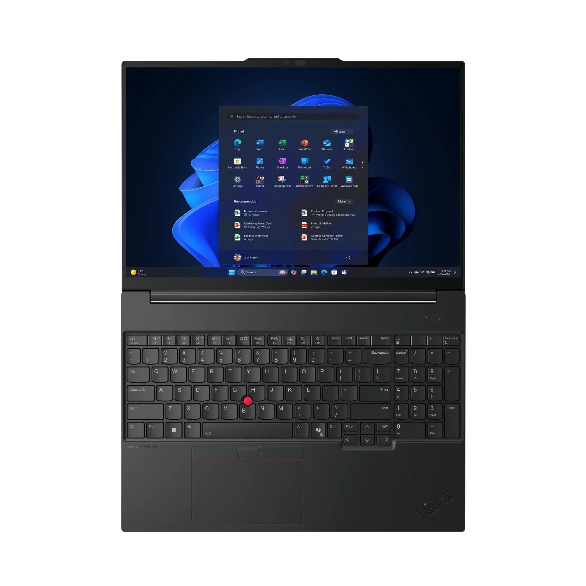 LENOVO ThinkPad E16 Gen 3 Laptop - Intel Core 7 255H, 16GB DDR5, 512GB SSD, Intel Arc, 16-inch WUXGA, DOS - Bag