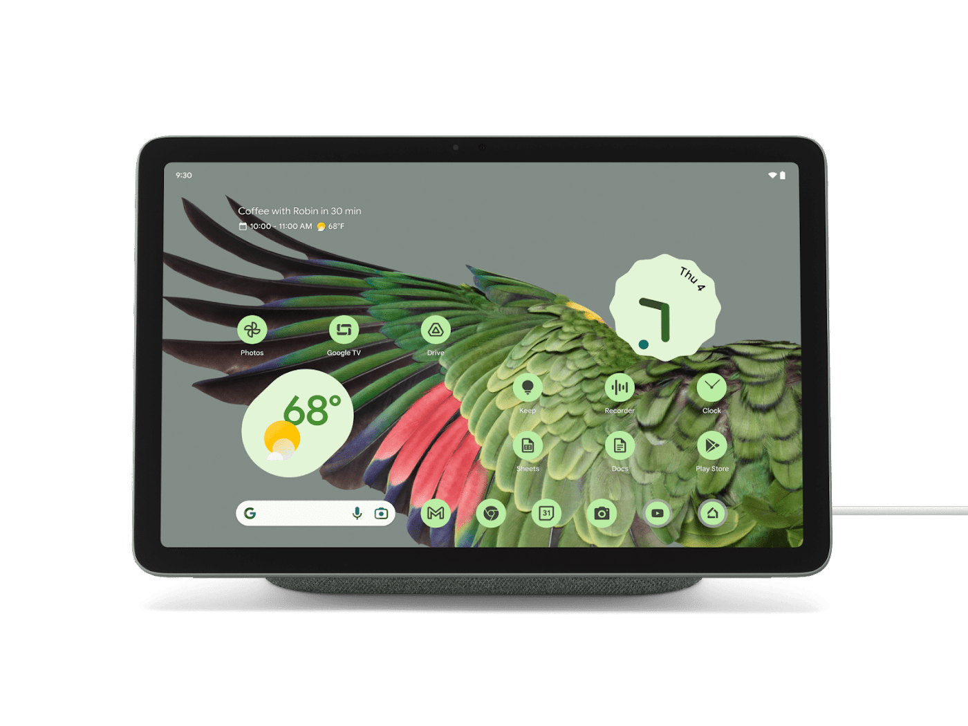 Google Pixel Tablet With Charging Speaker Dock-Color: Hazel-Storage Capacity: 128GB--Ennap.com