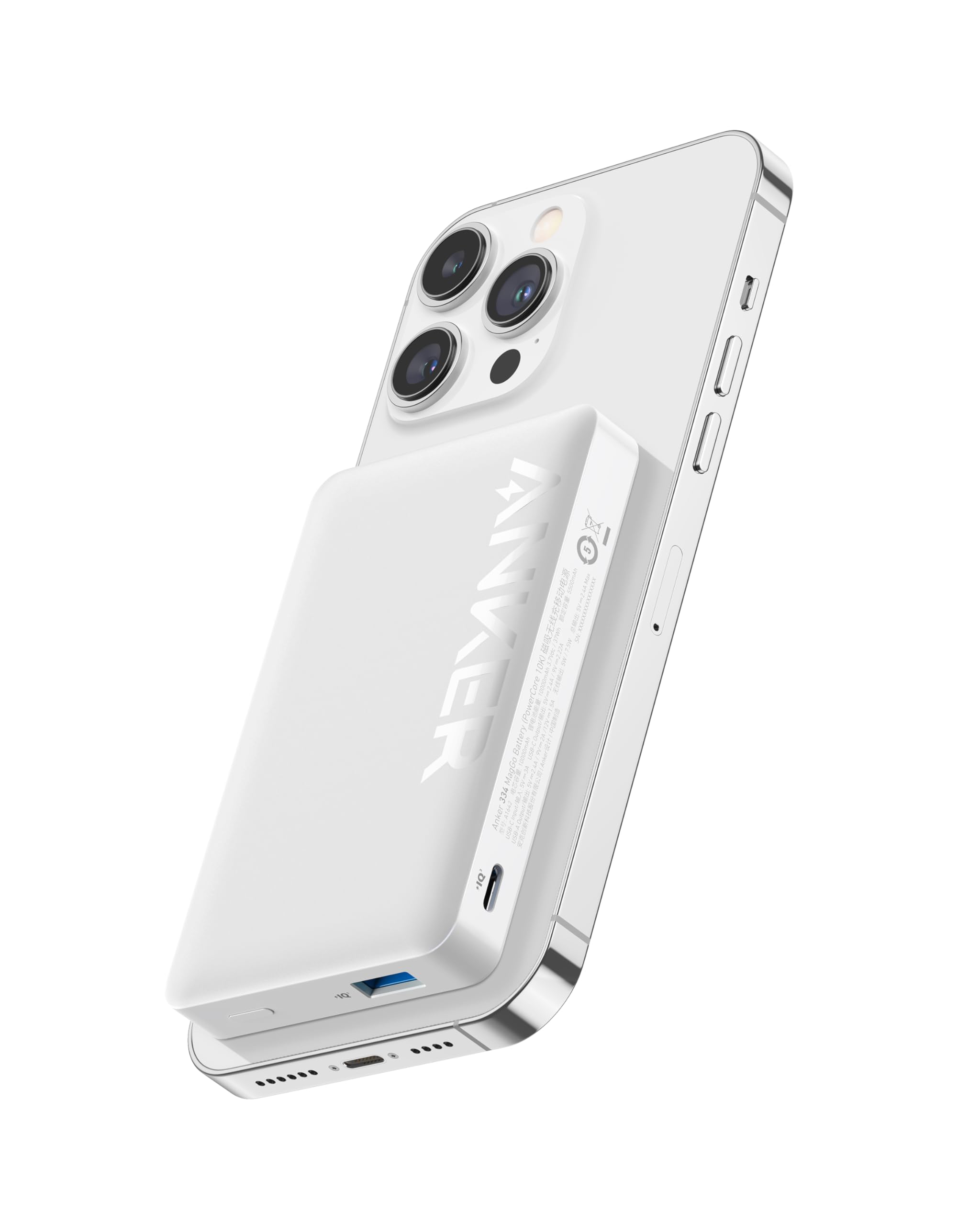 Anker 334 MagGo Battery (PowerCore 10K) - Anker 334 MagGo Battery (PowerCore 10K) - Shill White Ennap.com