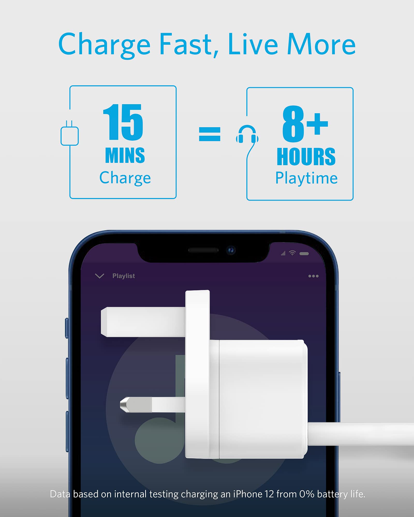 Anker PowerPort III 20W Cube USB-C Charger-Socket Standard: US---Ennap.com