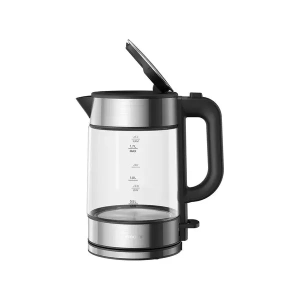 Xiaomi Electric Glass Kettle 1.7L, 2200W Power LED Light Display - Silver 