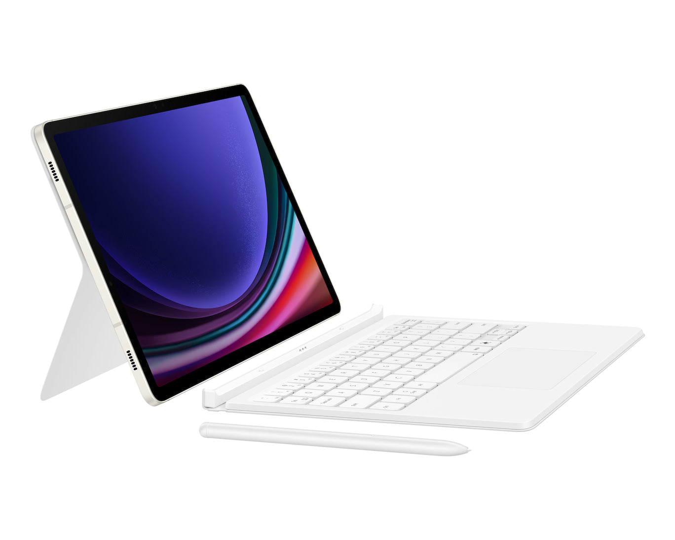 جراب كيبورد نحيف Tab Book Cover Slim لجهاز سامسونج S9 Ultra, S10 Ultra - مزود بمفتاح AI