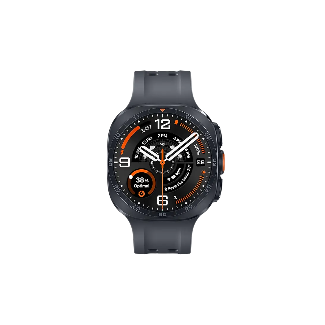 Samsung Galaxy Watch Ultra 2 LTE in Titanium Gray angled front view