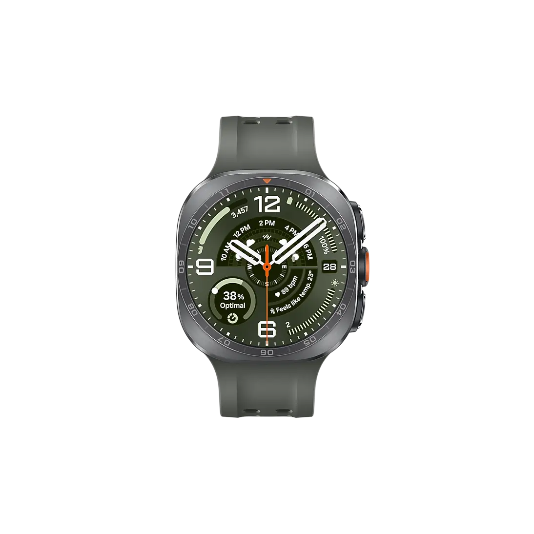 Samsung Galaxy Watch Ultra 2 LTE in Titanium Silver angled front view