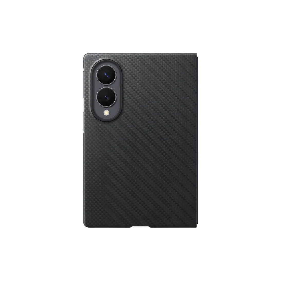 Samsung Galaxy Z Fold 8 Carbon Magnet Case in Black rear view on the folded phone