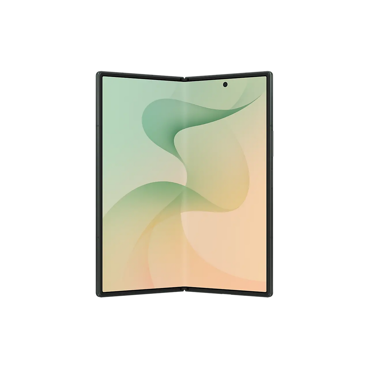 Samsung Galaxy Z Fold 8 Ultra 5G in Green Shadow unfolded main screen at an angle