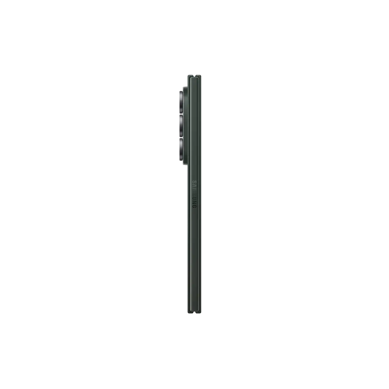 Samsung Galaxy Z Fold 8 Ultra 5G in Green Shadow folded side profile