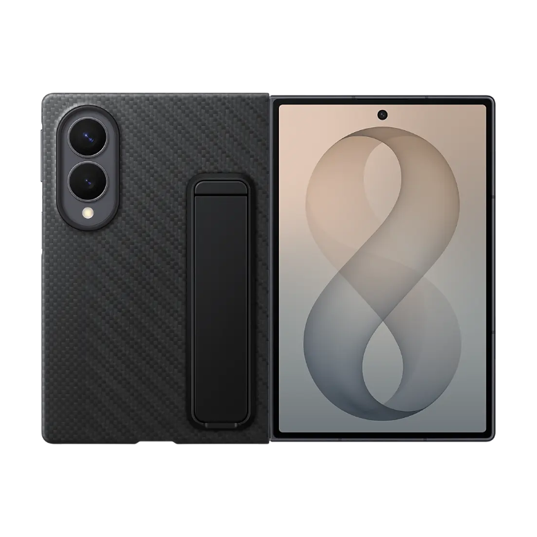 جراب Samsung Galaxy Z Fold8 الكربوني بحامل مدمج