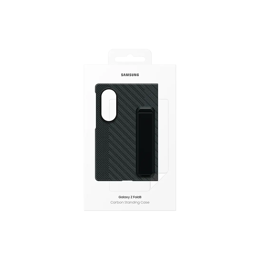 Samsung Galaxy Z Fold 8 Carbon Standing Case in its retail packaging