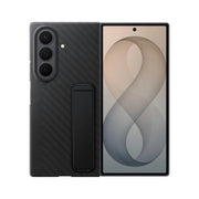 جراب Samsung Galaxy Z Fold8 Ultra الكربوني بحامل مدمج