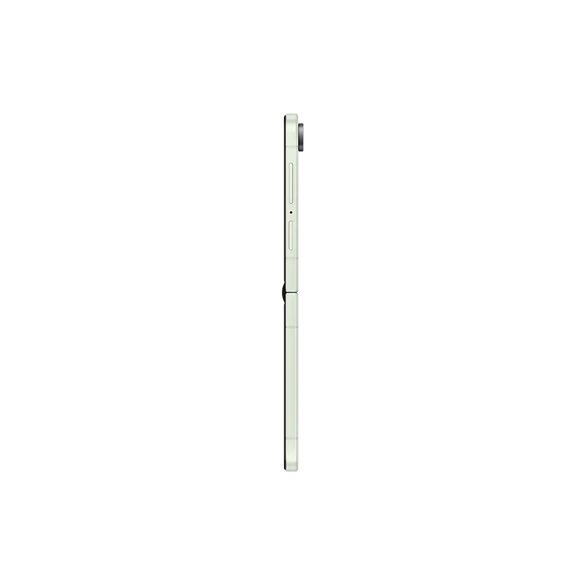 Samsung Galaxy Z Flip 8 5G in Mint unfolded side profile showing the 6.1 mm thickness