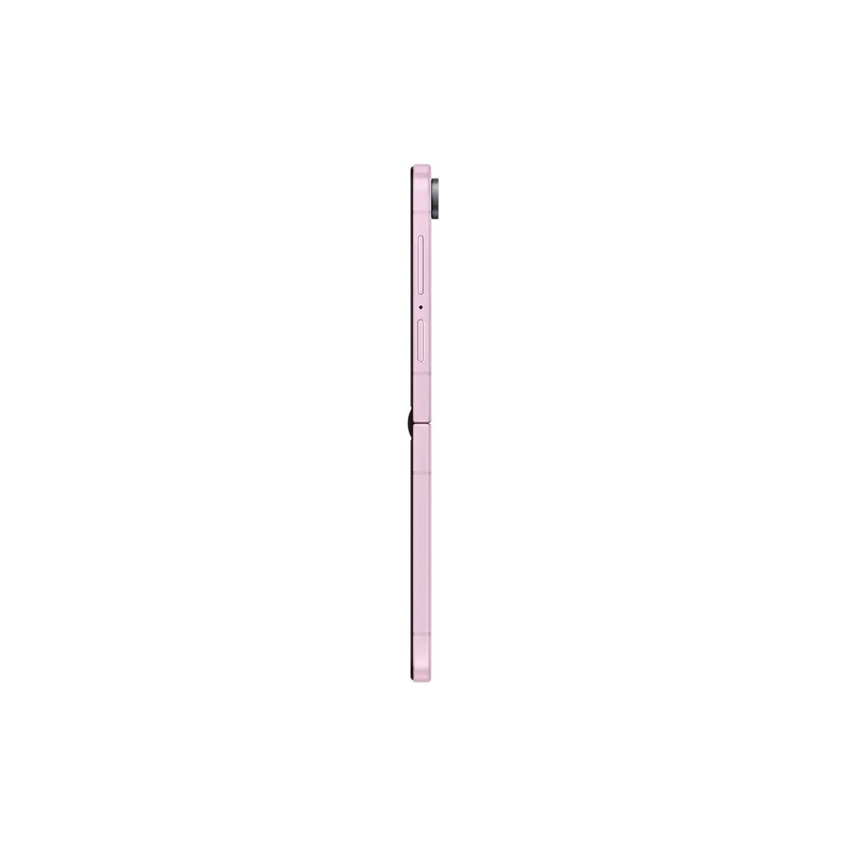 Samsung Galaxy Z Flip 8 5G in Pink unfolded side profile showing the 6.1 mm thickness